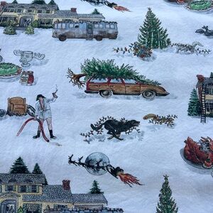 Pottery Barn National Lampoons Christmas Vacation pattern Twin Flat